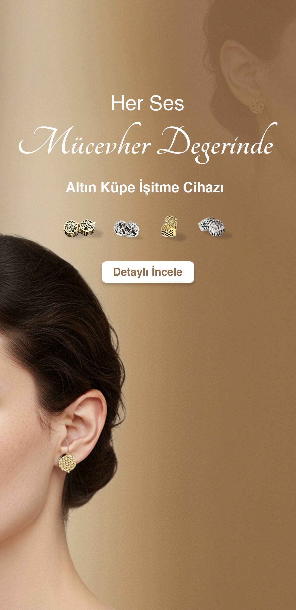 Altın Küpe İşitme Cihazı