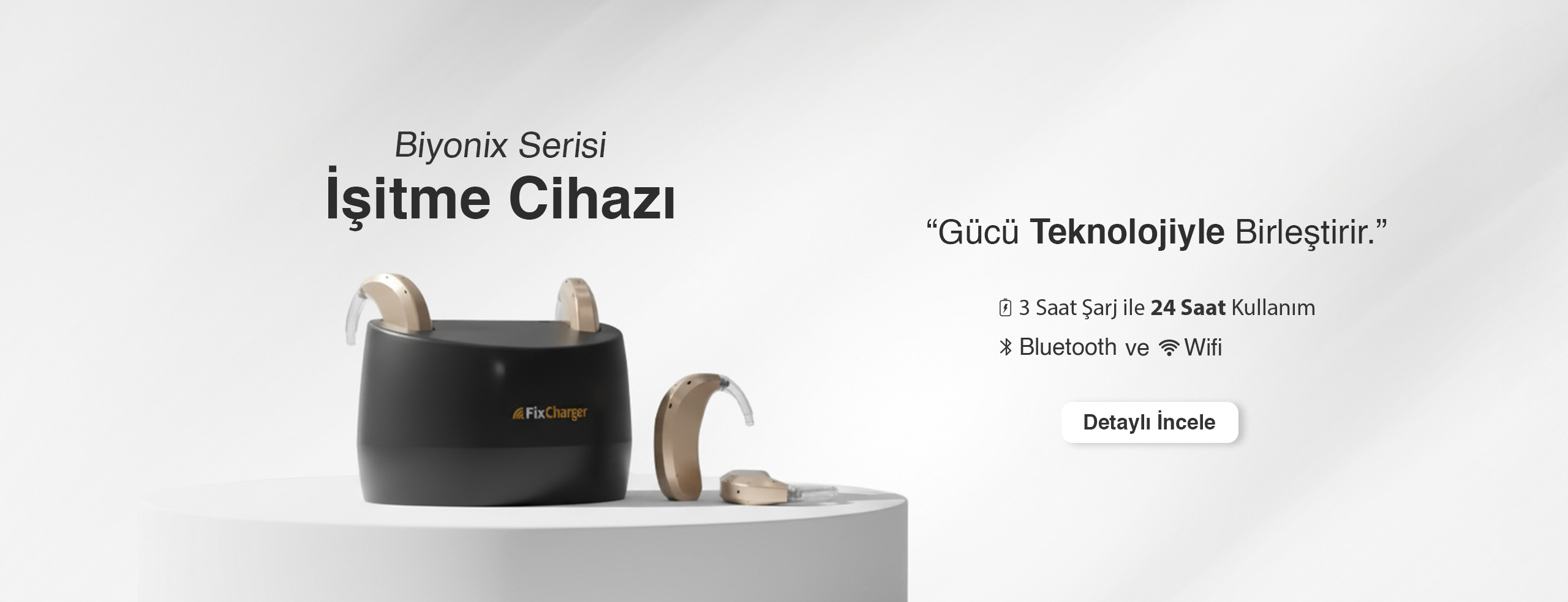 Şarjlı ve Bluetoothlu İşitme Cİhazı